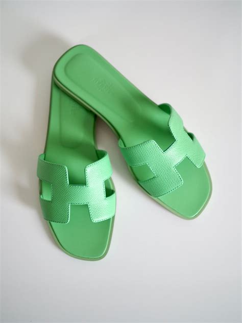 hermes oran vert pomme|hermes oran sandals size guide.